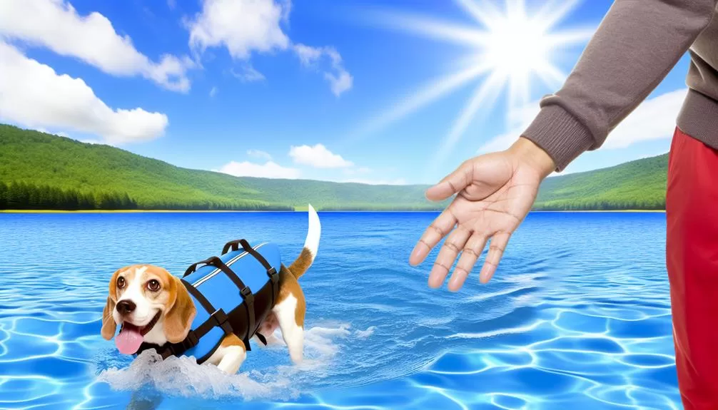 veilig zwemmen leren beagle